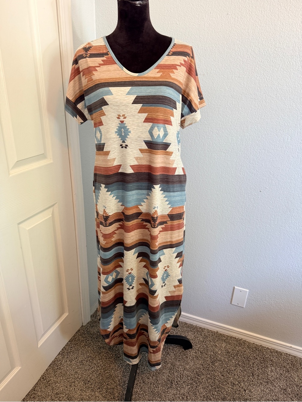 Southwestern Print Maxi Dress